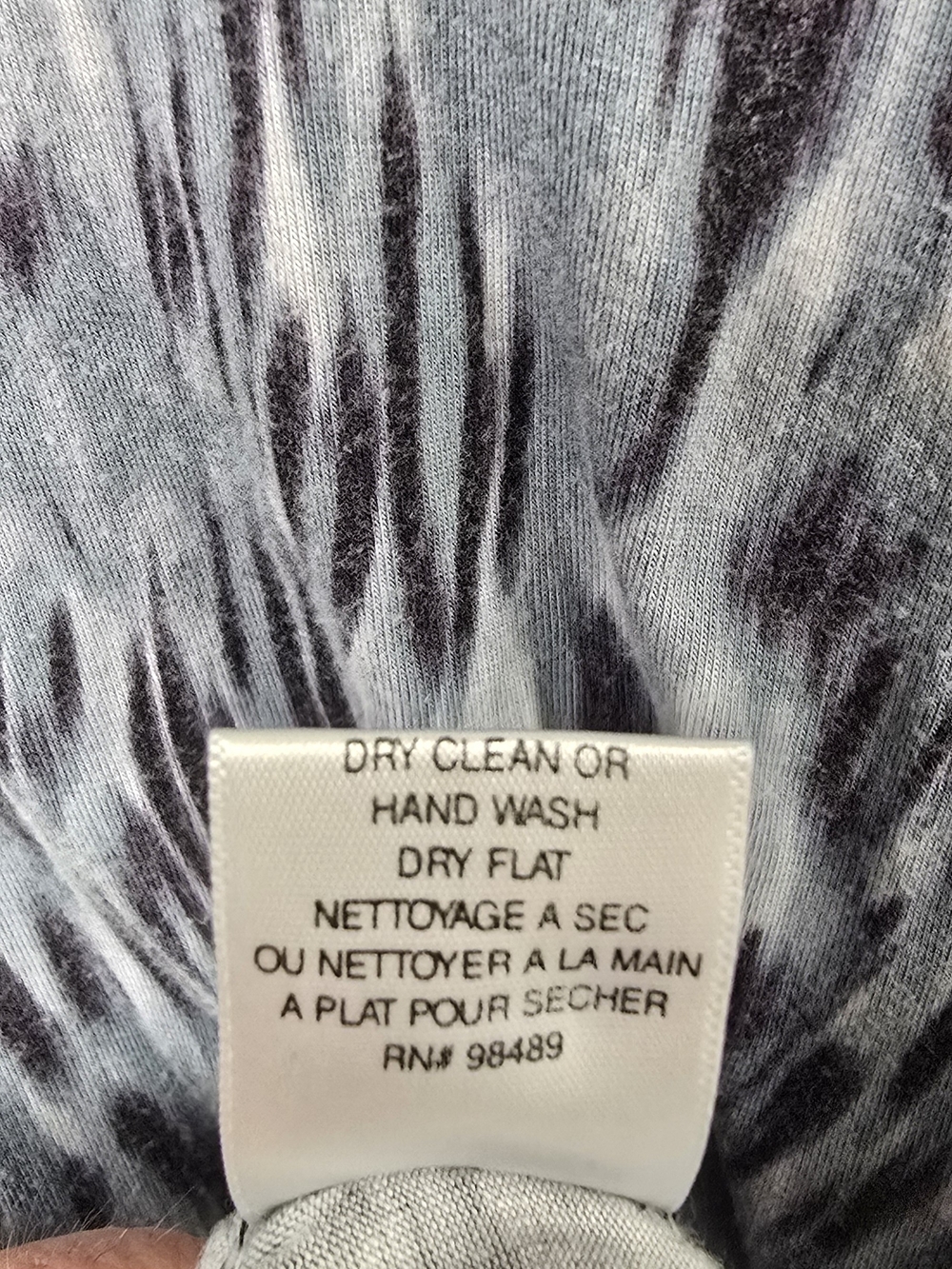 Fabrizio Gianni Italy Luxury Tunic Blouse M Slinky Knit Abstract Animal Print - Picture 5 of 8